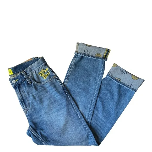 Lee X Smiley men’s Mick comfort tapered jeans size 29x31 In Blue - Picture 5 of 12